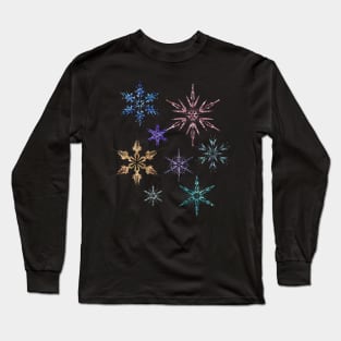 Sparkling snowflakes Long Sleeve T-Shirt